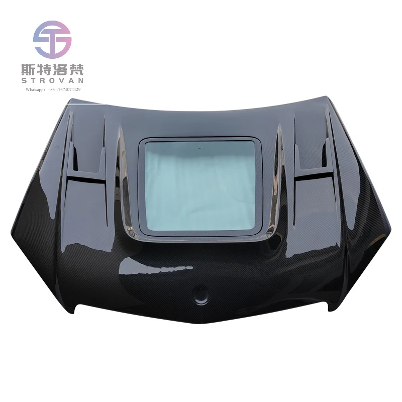 

Auto Body System 3K Twill W204 Transparent Front Bonnet for -Benz C Class W204 Carbon Fiber Engine Hood C63 AMG