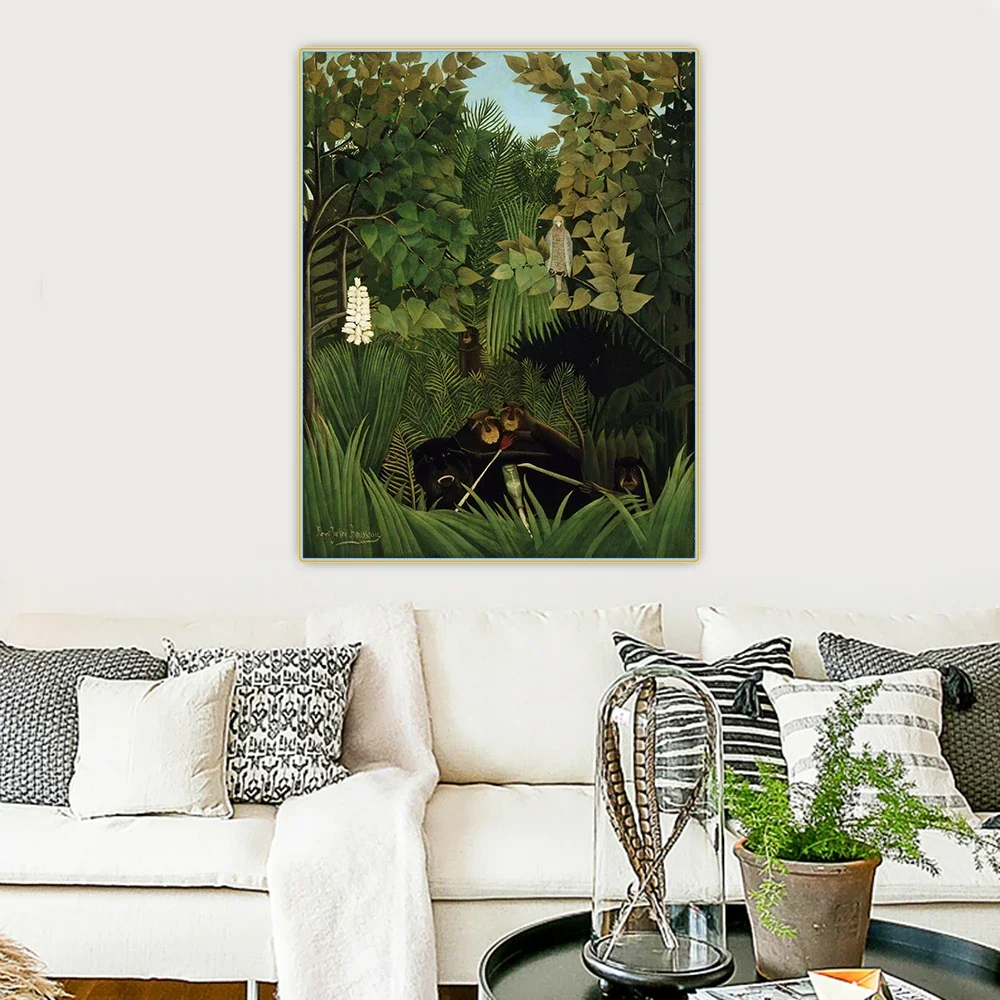 سيتون هنري روسو 《The Merry Jesters》 لوحة زيتية قماشية عمل فني ملصق صورة جدار خلفية ديكور ديكور المنزل