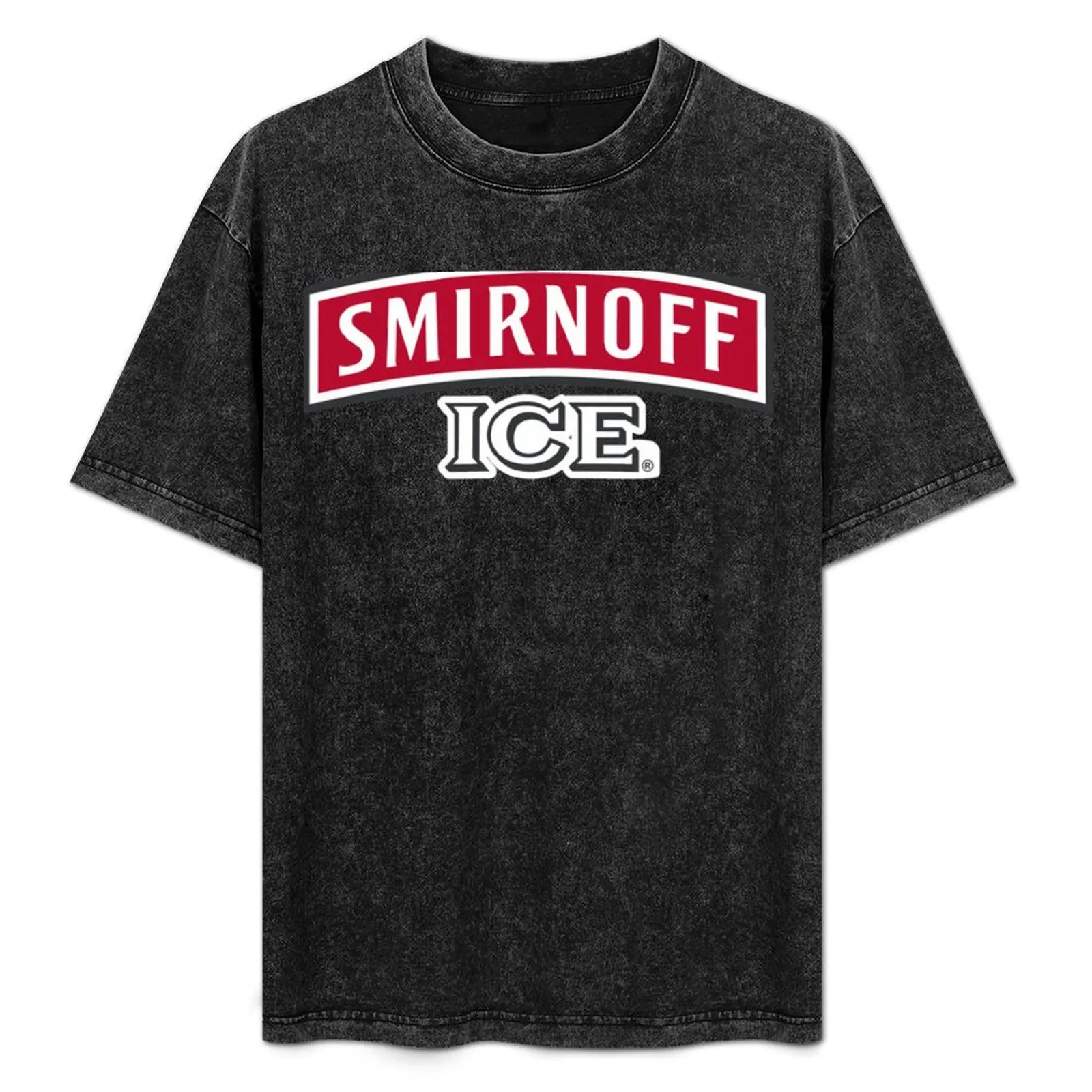Camiseta con logo de Smirnoff Ice, camiseta de manga corta de verano de talla grande