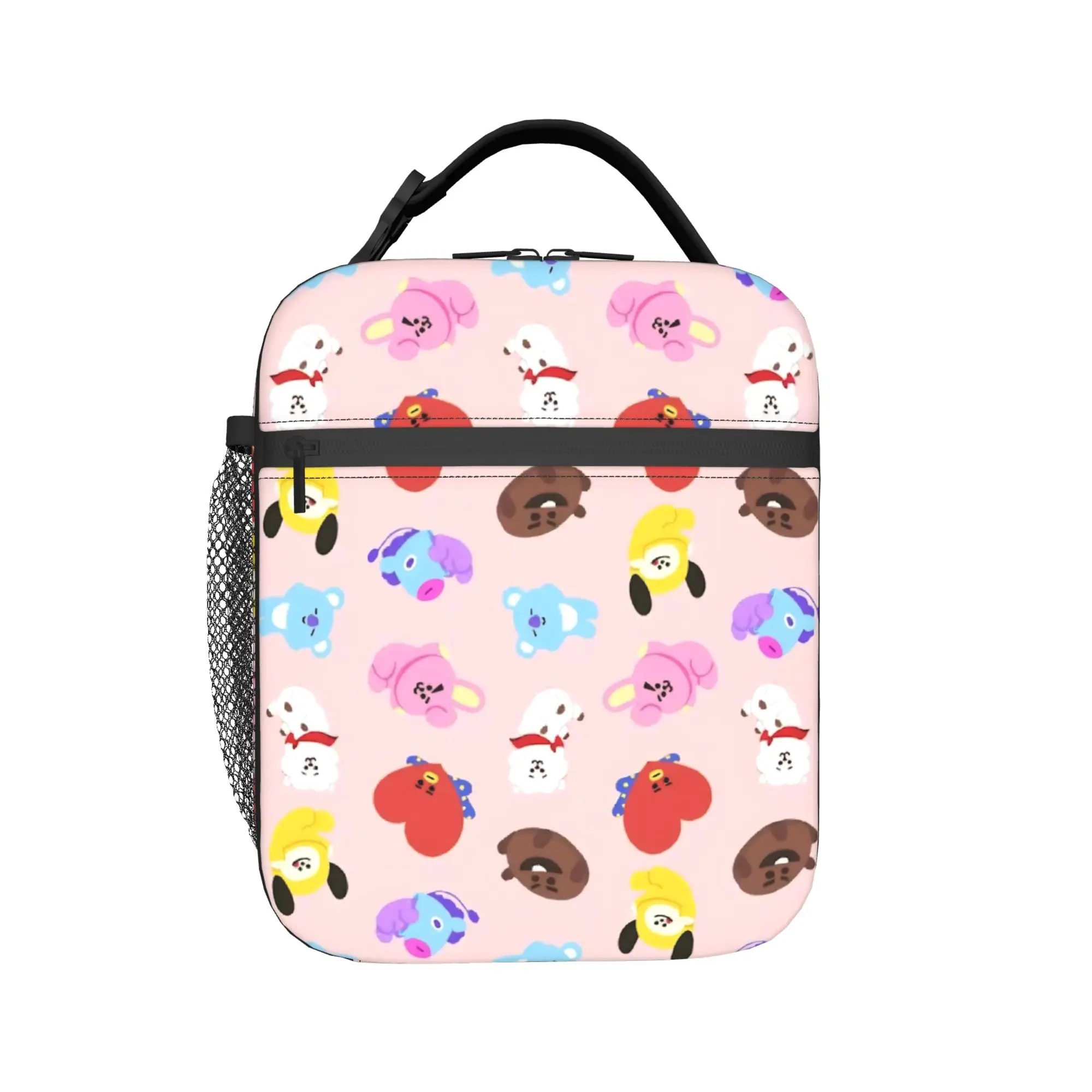 Cartoon Music Band Lunch Bag Funny Travel Lunch Box Print Portable Thermal Lunch Bags