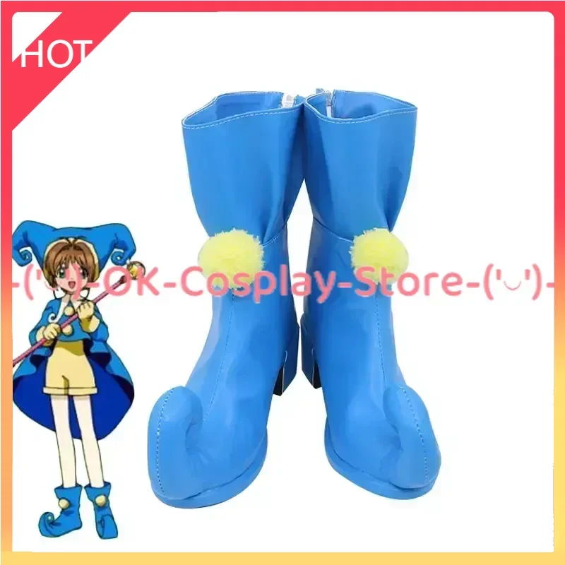 

Sakura Cosplay Shoes Anime Card Captor Cosplay Props PU Leather Shoes Halloween Carnival Boots Custom Made