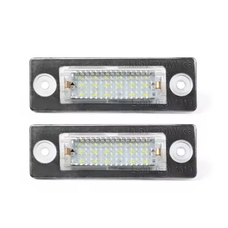 2pcs 6500K White LED Number License Plate Light Lamps For VW Transporter T5 T6 Caddy III IV Jetta MK3 MK5 Multivan Golf Passat view 2