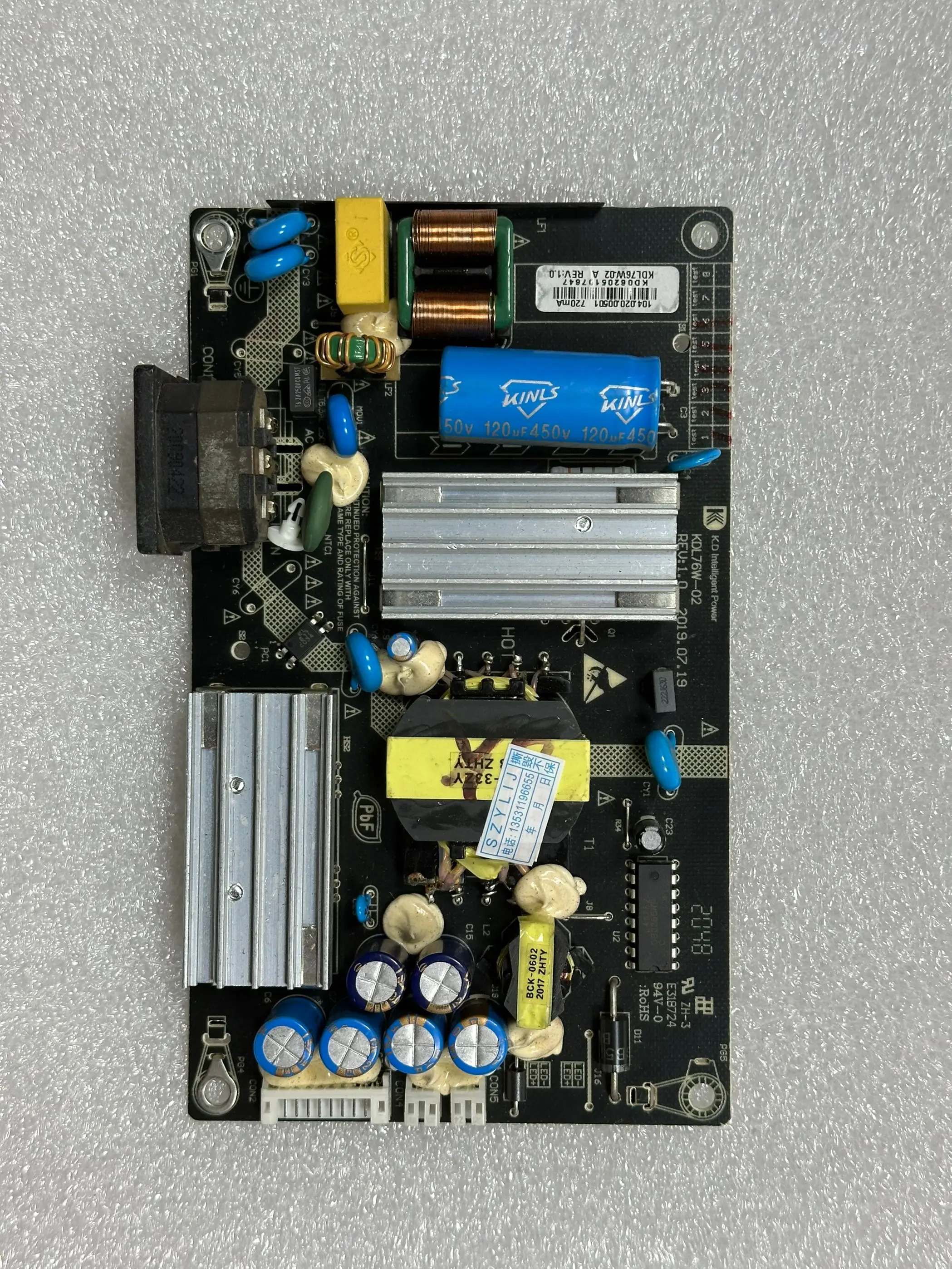 

Original XMMNTWQ34 power supply board KDL76W-02 AY078D-1SF31