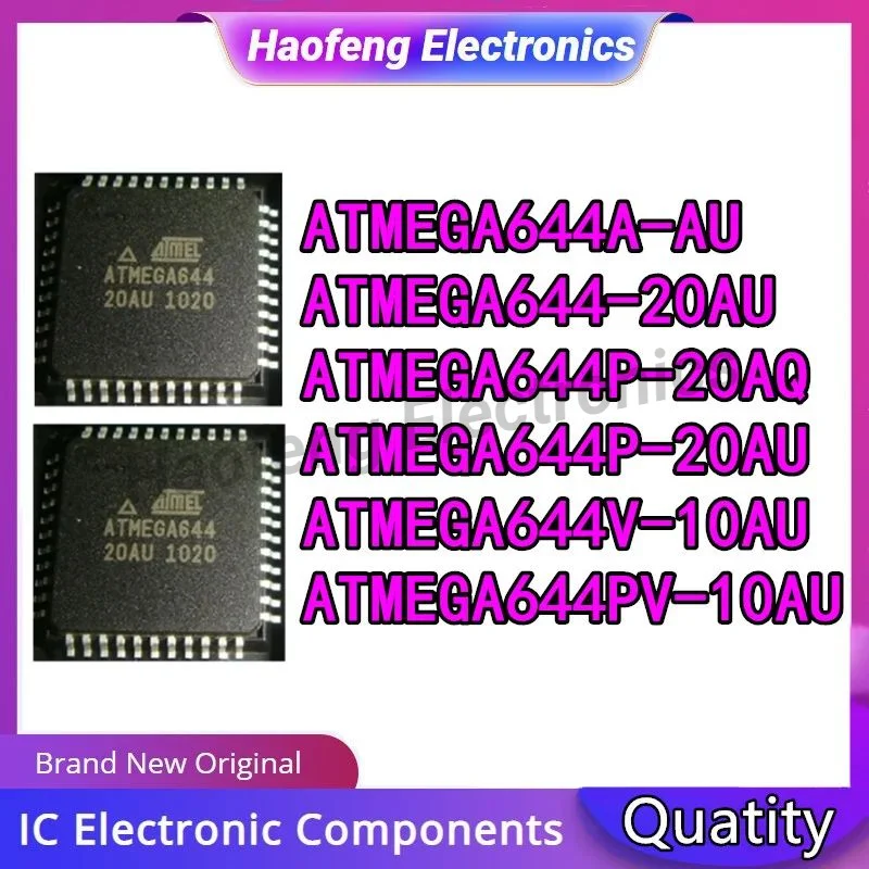 ATMEGA644A-AU ATMEGA644-20AU ATMEGA644P-20AQ ATMEGA644P-20AU ATMEGA644V-10AU ATMEGA644PV-10AU TQFP-44 IC Chip in Stock