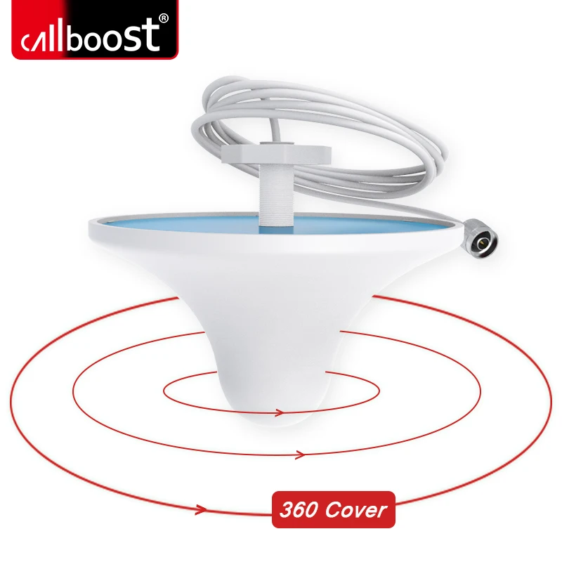 Callboost 실내 옴니 안테나 5dBi 698-2700mhz 셀룰러 증폭기 4g 리피터 신호 부스터 4G 안테나 N 수 커넥터 2M