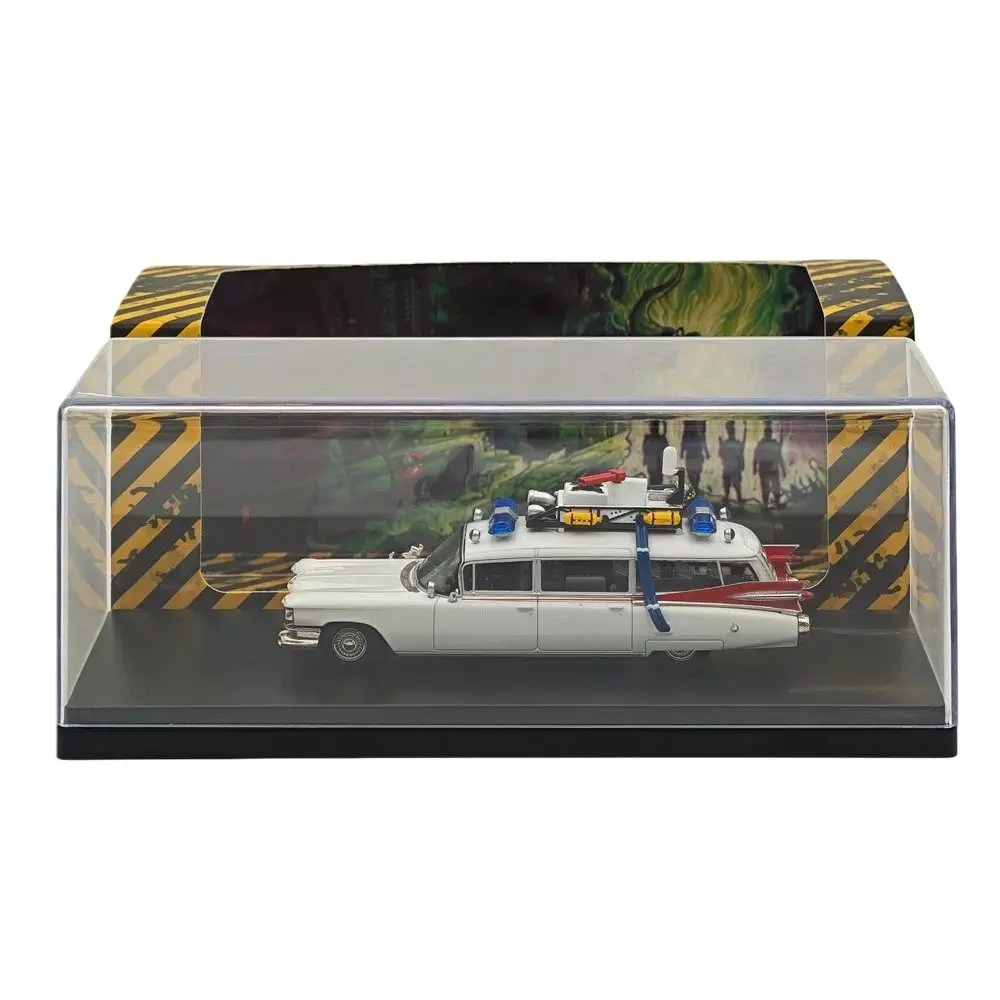 

YS 1/64 For Ghostbusters Ecto-1 Diecast Model Minicar White Limited Collectible
