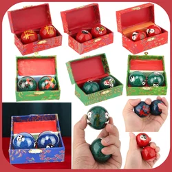 2pcs Chinese Baoding Balls With Fitness Seniors Finger Dexterity Massager Baoding Balls Relax