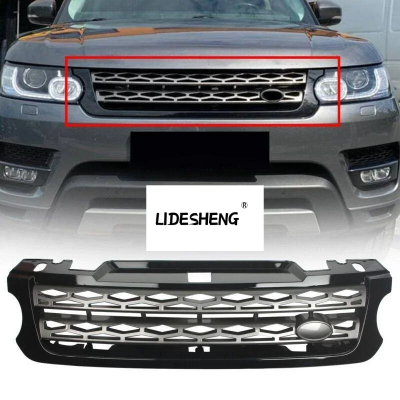 

LR054765 LR044119 Верхняя решетка переднего бампера для Land Rover Range Rover Sport 2014-2017 СЕРАЯ