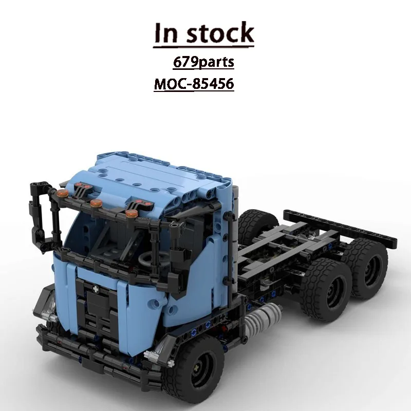 MOC-85456 City New Classic Flat-Front Semi-Dump Truck Building Block Model 679 Parts Boys Children's Birthday Toy Gift