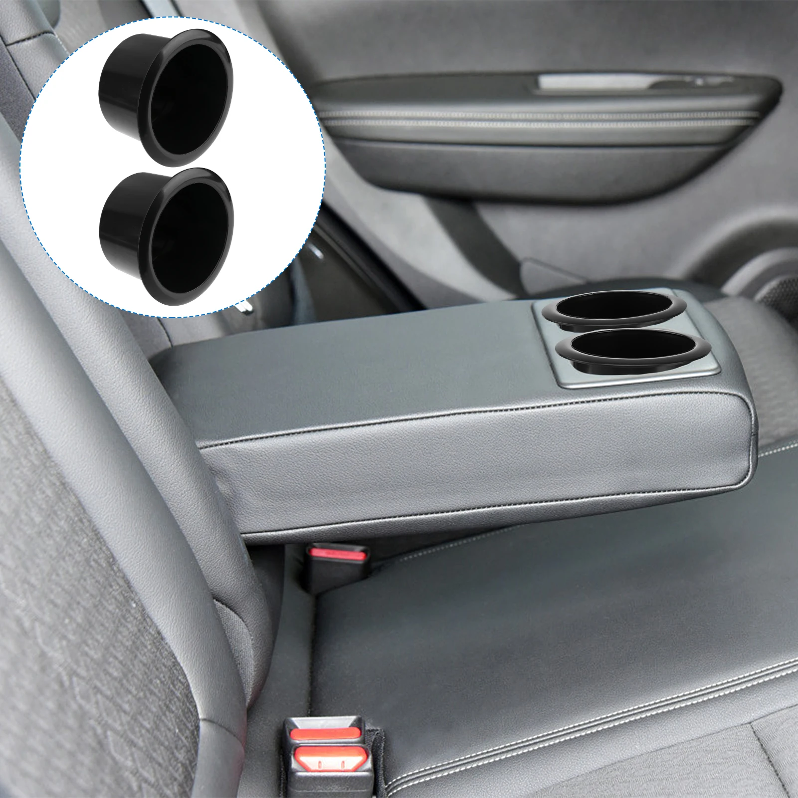 

2pcs Black Plastic Insert Car Boat Rv Sofa Table Durable Drink For Dashboard Seatback Counter Holder For Game Table