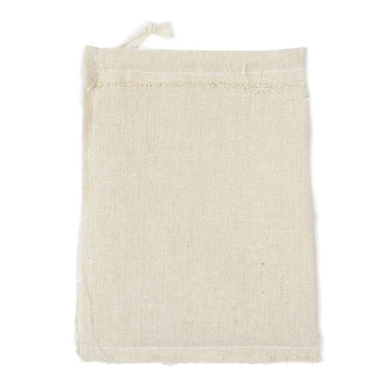 Beige Cotton Linen Drawstring Bags Multiple Sizes Coin Money Card Holder Gift Jewellery Bags Cosmetic Travel Washing Storage Bag