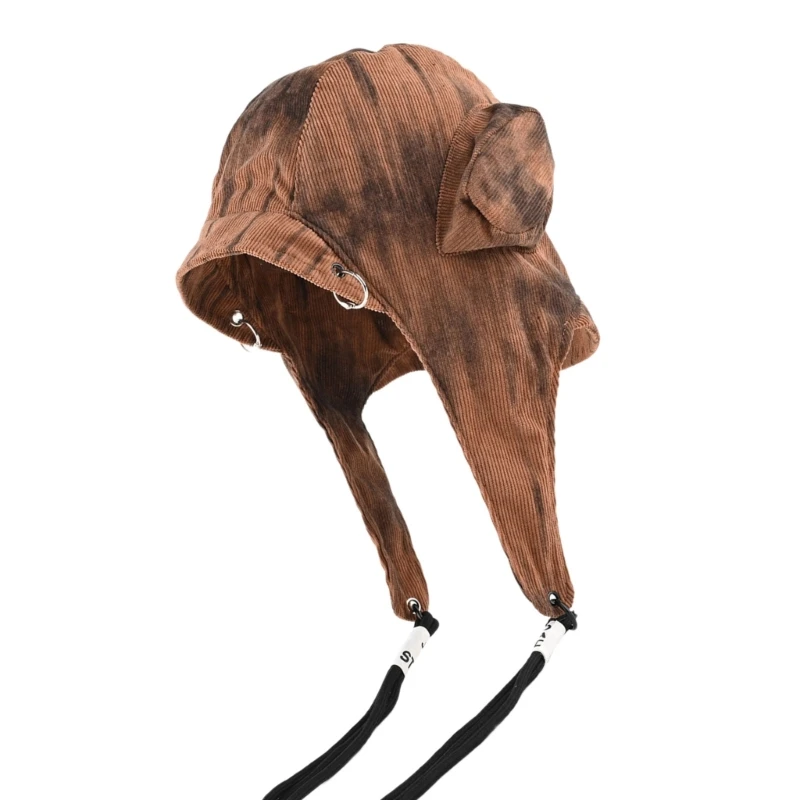 

Wastelands шапка-ушанка для женщин-подростков, удобная хлопковая кепка-пуловер с металлическими кольцами, декор для уличной Y166