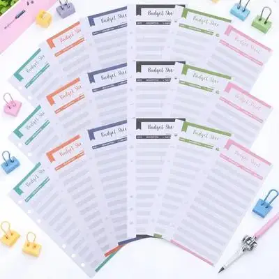 

40Pcs Budget Cards High-Quality Expense Tracking Sheets for Personal Monthly Finance Organization Portable Consumption