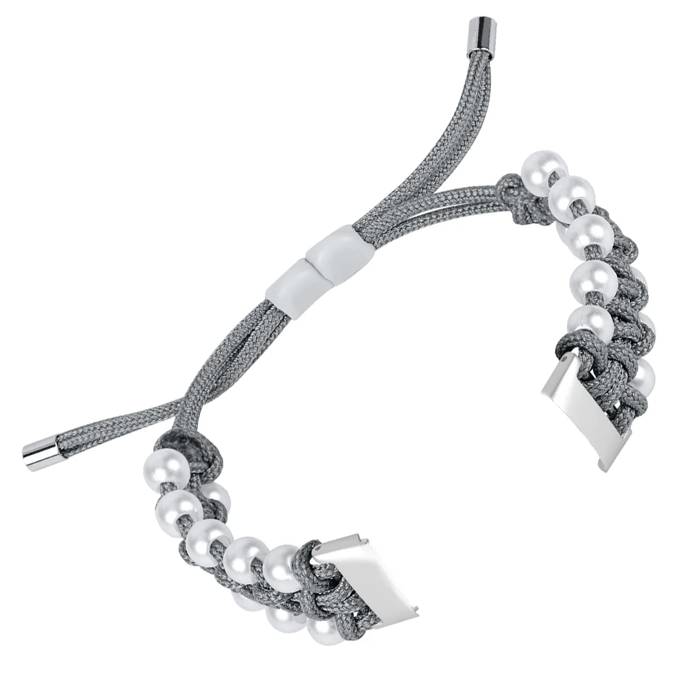 

Pearl Paracord Watch Band Hand-Knitted Replacement Strap For Comfortable Universal Wristband Smart Watch Accessory