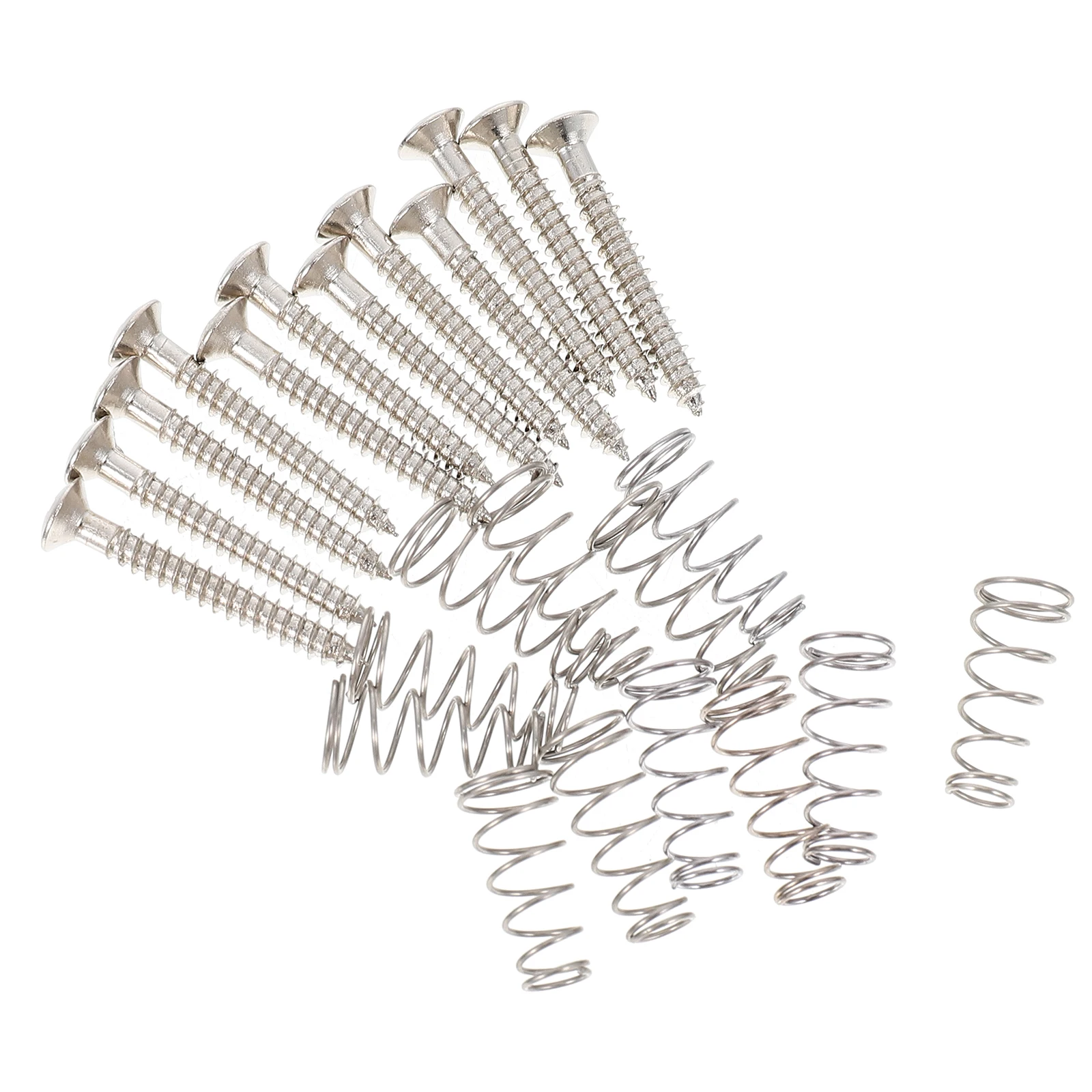 

Electric Guitar Pickup Screws Springs Hardware Kit Bridge Adjustment Silver Accessories Single Coil Lightweight Durable Portable