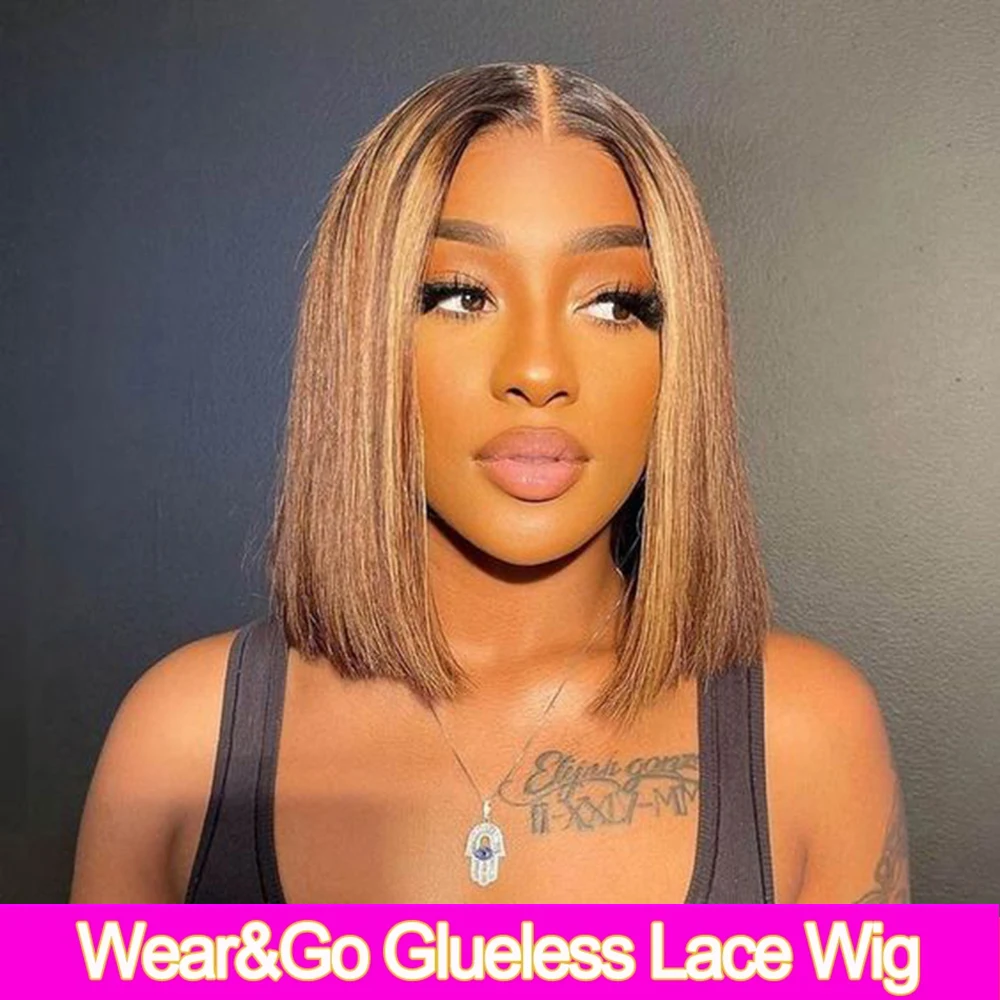 

Wear Go Glueless Highlight 6x4 Hd Lace Closure Glueless Wig Human Hair Ready To Wear 4x6 Lace Frontal Glueless Wig On Sale