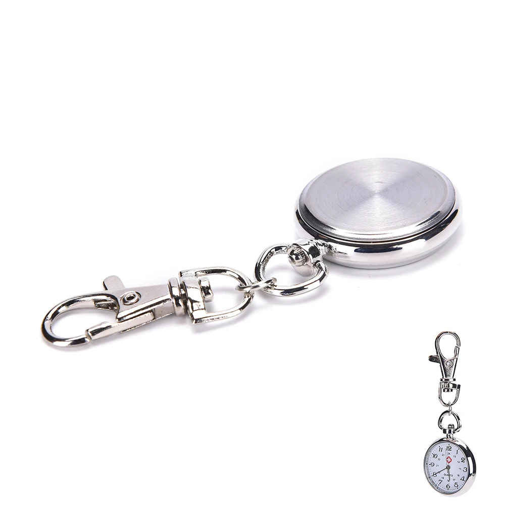 Pop Stainless Steel Quartz Pocket Watch Cute Key Ring Chain New Gift New 1PC images - 6