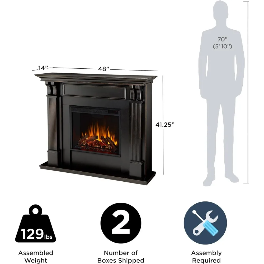 Ashley-lareira elétrica com Mantel para sala ou quarto, substituível inserir aquecedor, 48"