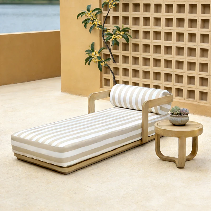 Luxury Teak Garden Furniture Set-Beach Chairs Sun Loungers Outdoor Sunbeds for Swimming Pool Leisure Use Eco-Friendly UV