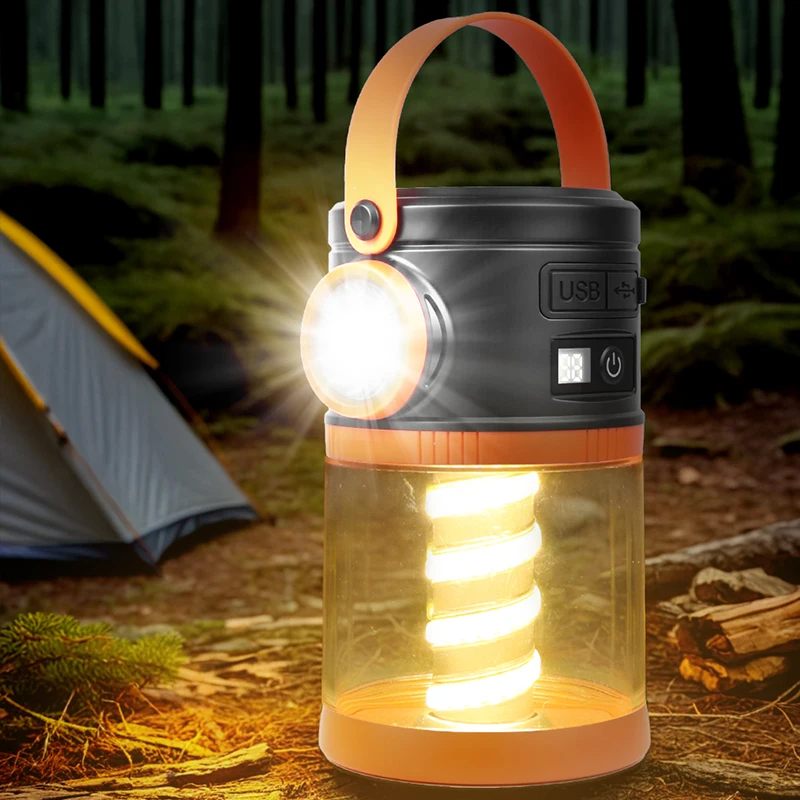 

New Solar Rechargeable Camping Light Power Display Outdoor Multifunctional Lighting Tent Light Multi-light Source Horse Light