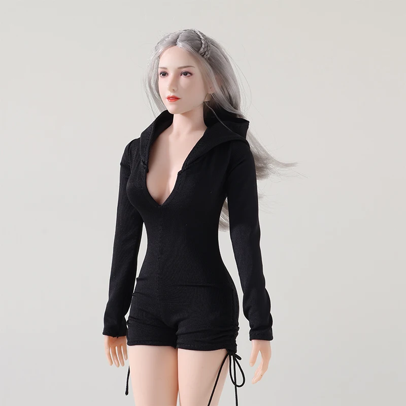 1/6 weibliche Figur Bodysuit Kleidung, Träger-Badeanzug Jumpsuit Rock Outfit für 12 Zoll Soldaten-Actionfigur Puppenzubehör – Detail 3