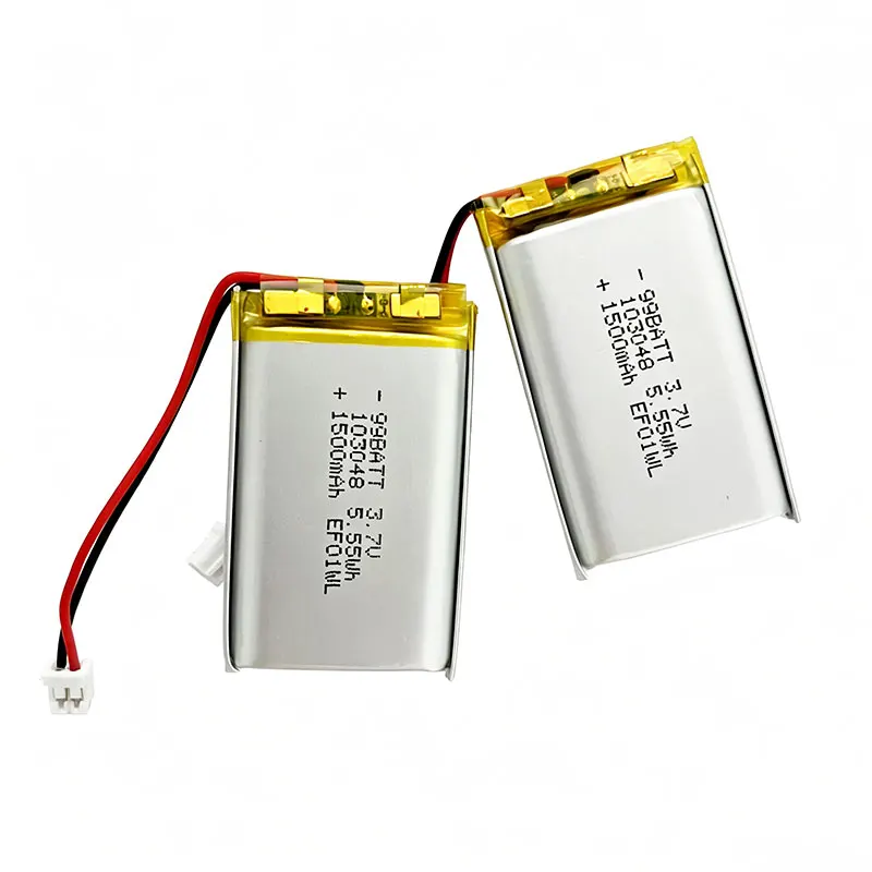 3.7V 103048 1500mAh Li Polymer Battery Rechargeable Lithium Batteries Lipo for Massager Humidifier Positioner DVD Led Light