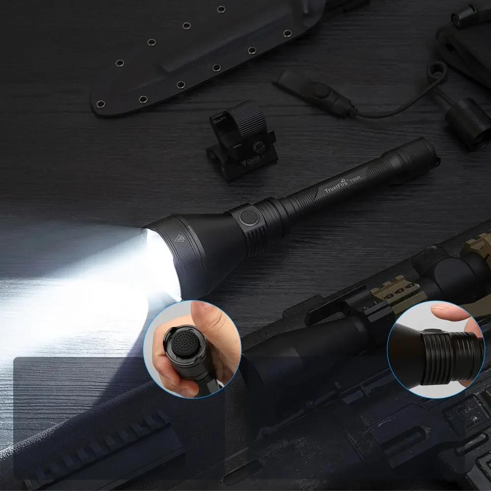 العسكرية التكتيكية مصباح يدوي قوي 4800 لومينز عالية الطاقة مصباح شعلة قابل لإعادة الشحن 1600 متر للصيد الدفاع عن النفس Nitecore ﻿