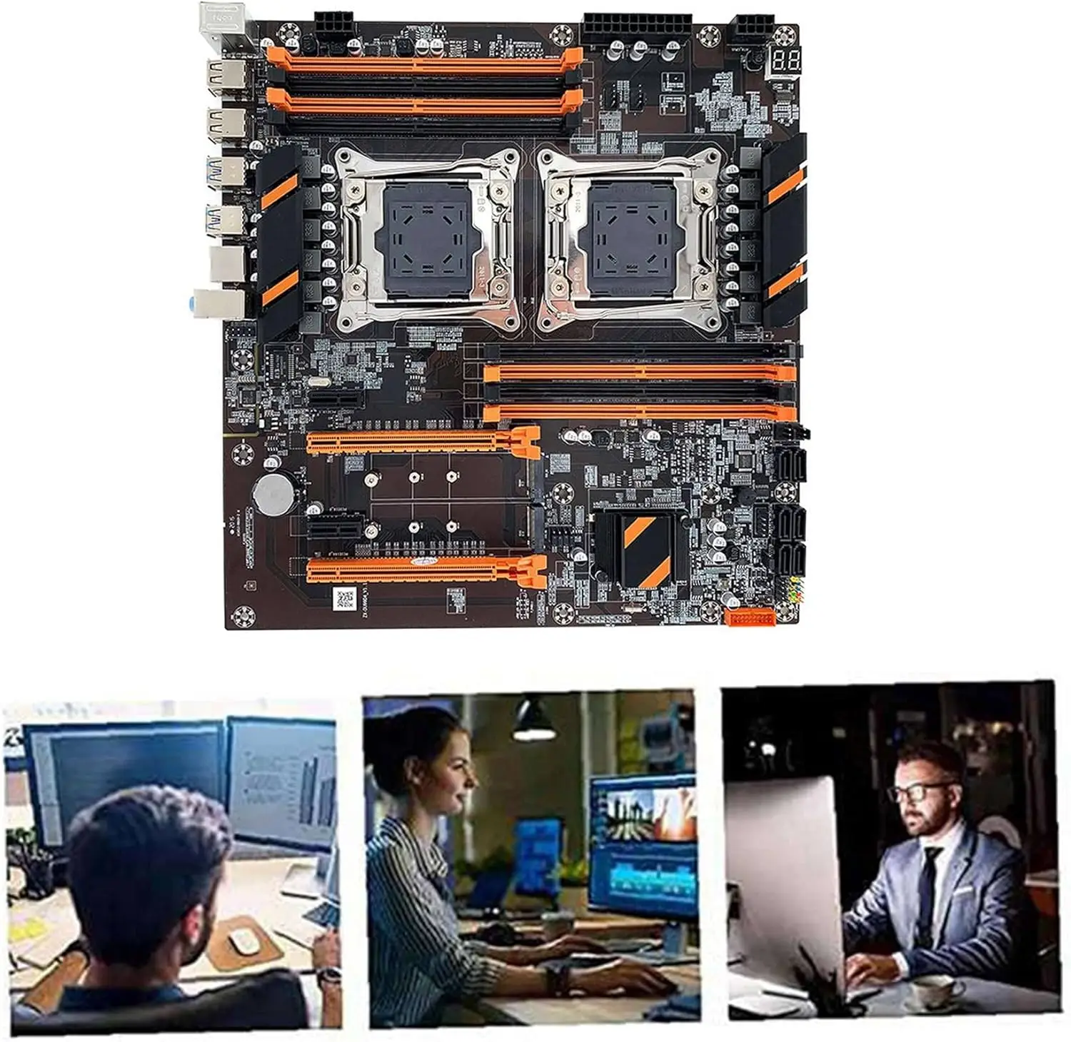 Imagem -05 - Dual Cpu X99 Motherboard Dual Socket Desktop Mainboard Support Usb 3.0 Sata3 Dimm Ddr4 M.2 Nvme Série Intel Xeon e Lga 20113