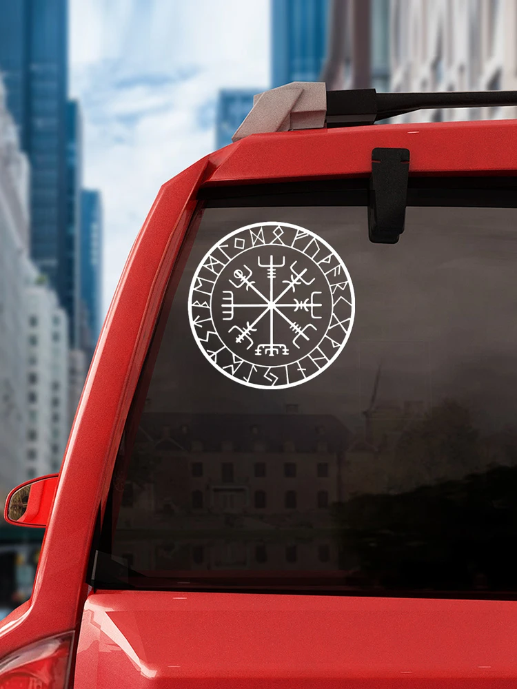 Various Sizes/Colors Die-Cut Vinyl Decal Vegvisir Compass Car Sticker Waterproof Auto Decors on Bumper Window Laptop 20807#