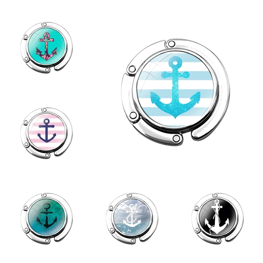 Gancho plegable para bolso de mesa para mujer, almacenamiento, decoración, gancho de mesa, ancla de barco