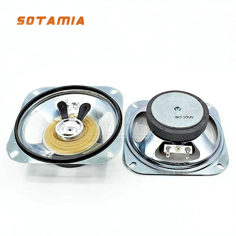 SOTAMIA 2Pcs 4 Inch Transparent Waterproof Speaker 4 Ohm 10W 8 Ohm 10W HIFI Loudspeaker Sound Home Theater for Outdoor Speaker