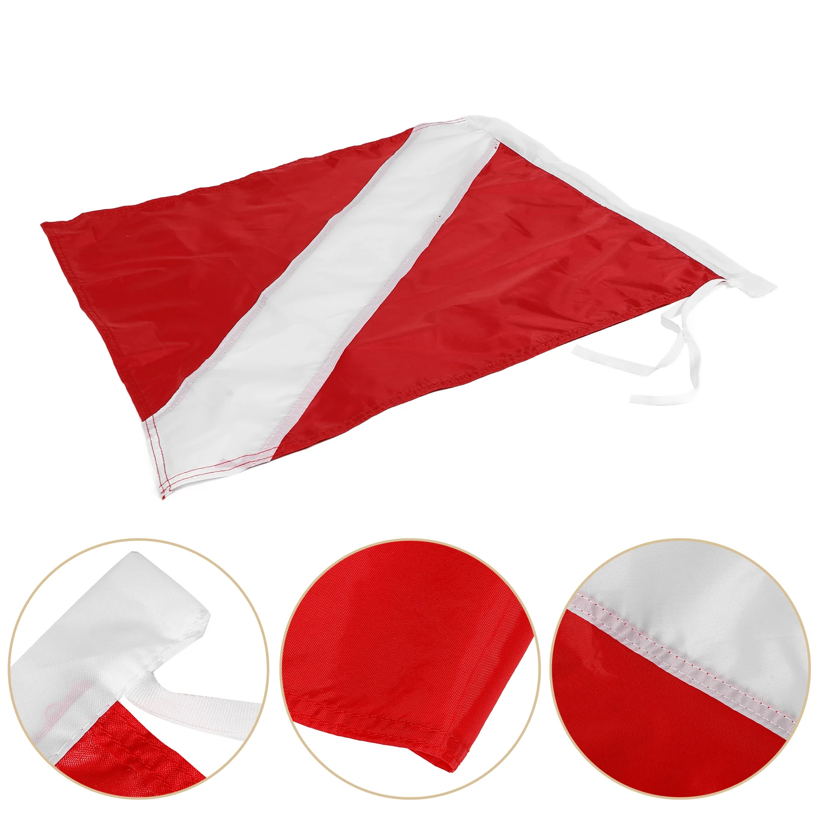 

1pcs Dive Flag With Removable Pole Reinforced Warning Flag For Boat Outdoor Water Sports Safety Diving Portable Detachable Dive