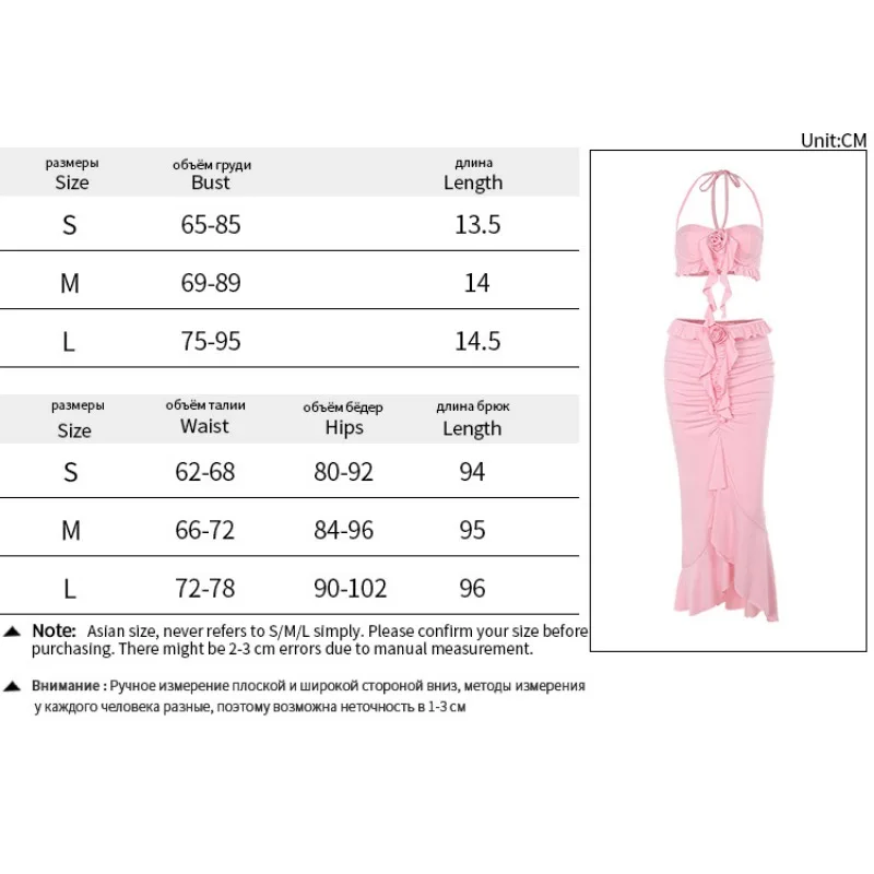 Summer 2024 Women\'s Europe and The United States Wind Sexy Halter Top Flowers Bustier Skirt Suit Women Dress for Women