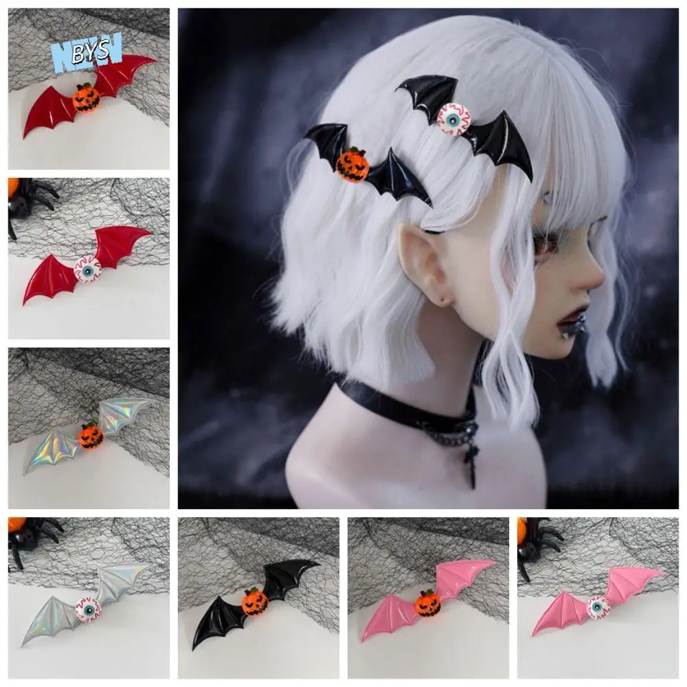

4PCS Gothic Resin Halloween Hairpin Cosplay Y2k Bat Wings Hair Clip Headdress Hair Barrettes Bat Duckbill Side Clip Party Props