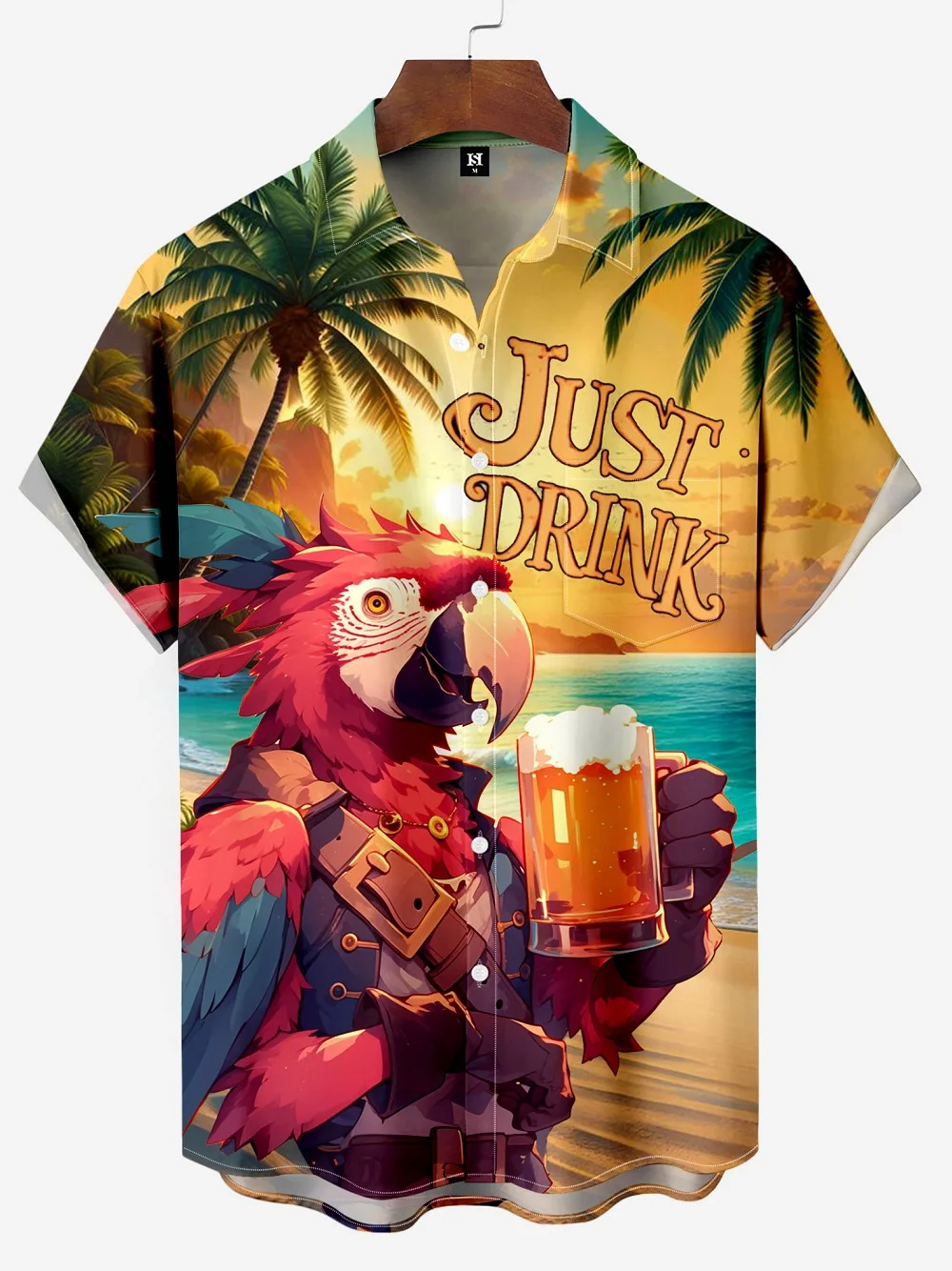 

Men's Fashion Hawaiian Shirts Unisex Short Sleeve Breathable Button down Top for Beach Travel Surf Casual Comfortable Shirt