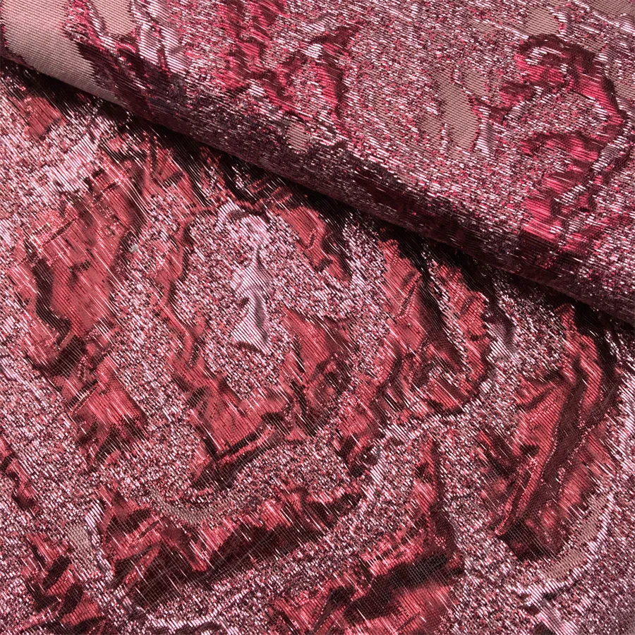 SJD LACE African Brocade Lace Fabric Nigerian Damask Lace 2026 Pink French Jacquard Gilded Lace for Women Wedding Party Dress 4146