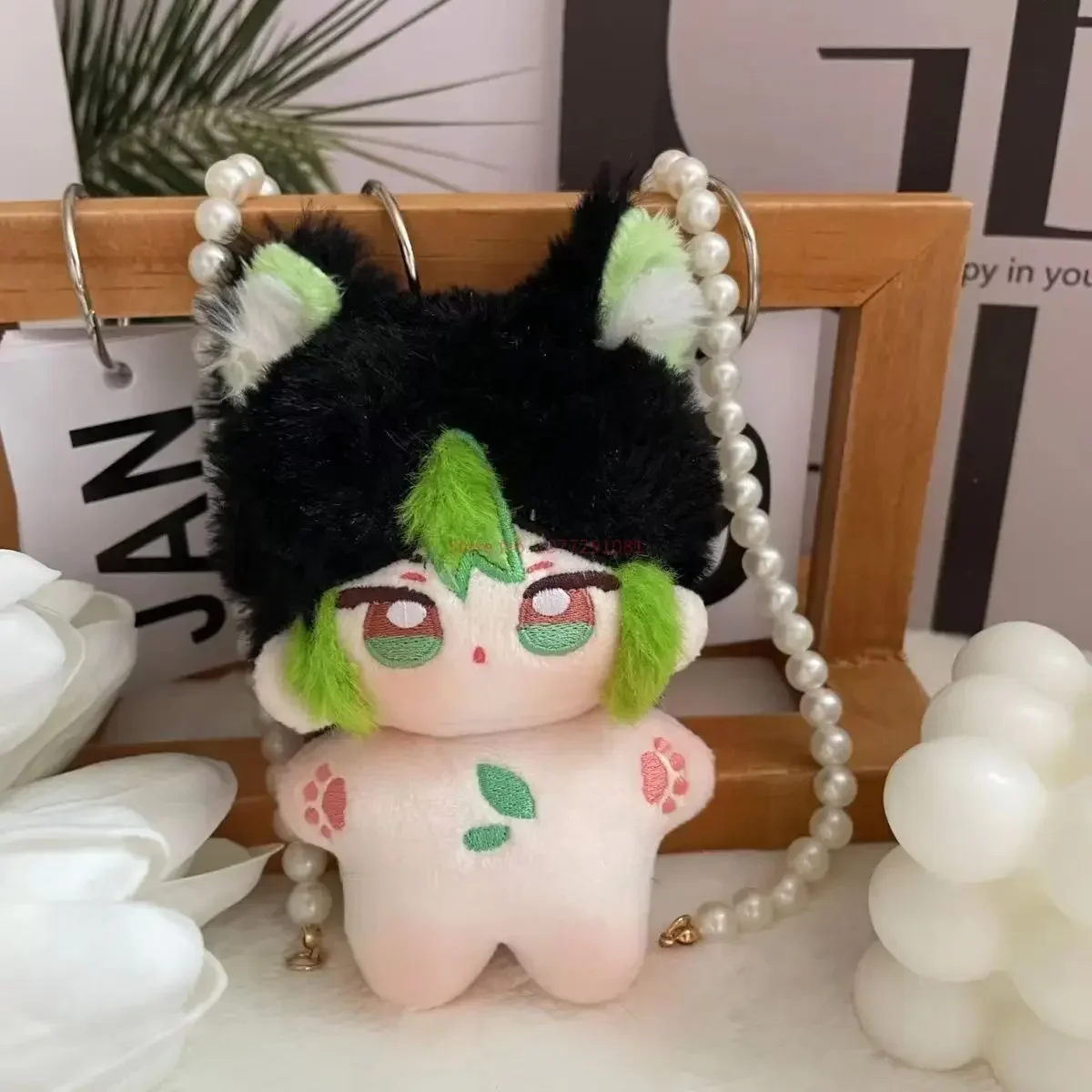 Ava 10cm Genshin Impact Kunikuzushi Xiao Zhongli Tighnari Plush Cute Doll Toy Role Playing Anime Bag Pendant Decor Keychain Gift