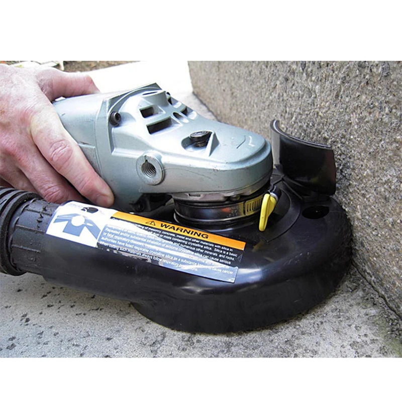 180mm Dust Shroud for Angle Grinder, 7 Inch Surface Grinding Shroud with 4 Vacuum Attachment, Angle Grinder Dust Cover Collector