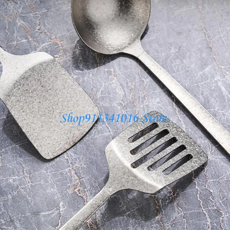 Flexible Ti Cooking Utensil Set for Sliding Under and Turning Meals, with Lightweight Handling for Stir-Frying and Serving