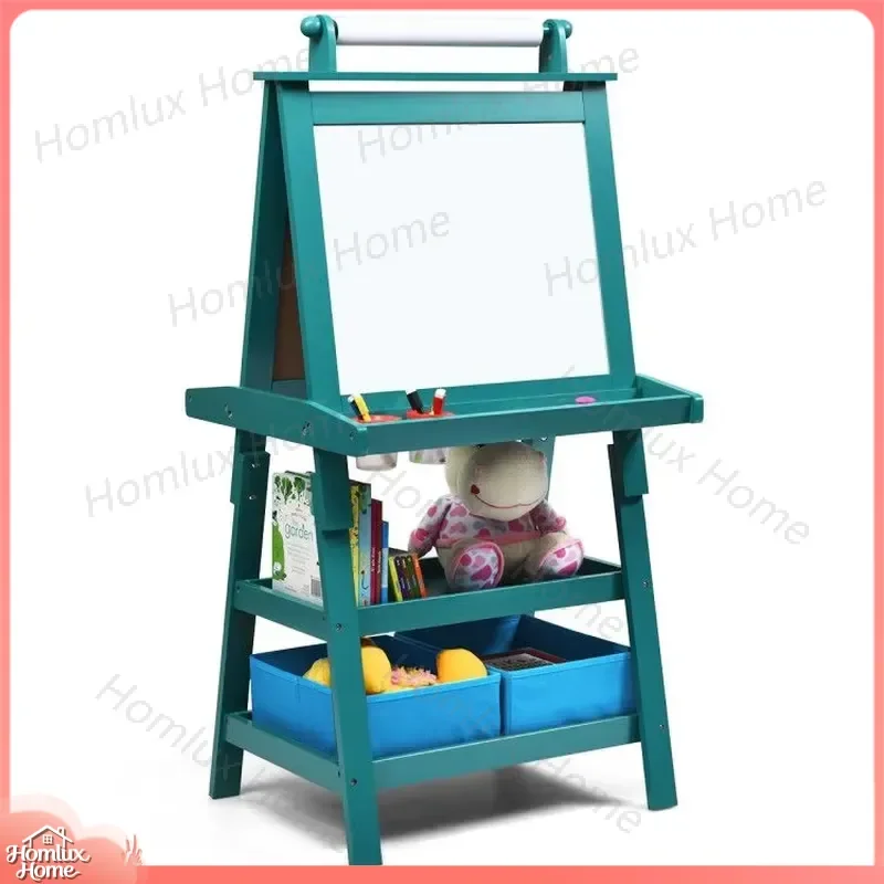 3 in 1 Double Sided Art Easel for Kids Painting Storage Stand with Adjustable Height Foldable Drawing Easel for Toddlers