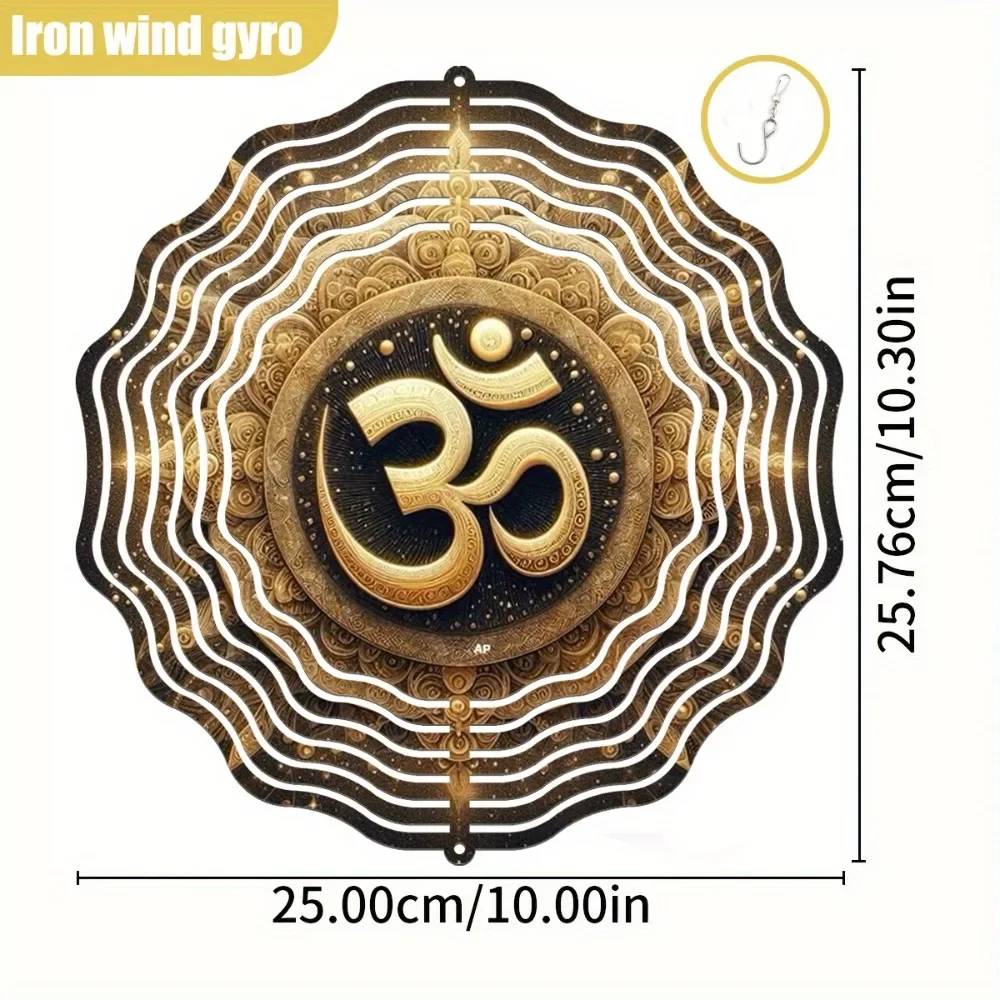 CIFBUY Spiral Wind Chimes 360 Rotating Metal Pendant Soothing Sounds Outdoor Garden Patio Yoga Studio Meditation Decor Gift
