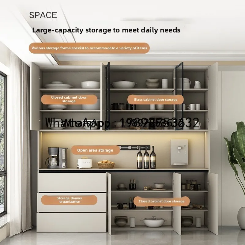 

F2 Modern Minimalist Sideboard Cabinet Wall-Mounted Integrated Tea Cabinet Home Living Room Wine Cabinet
