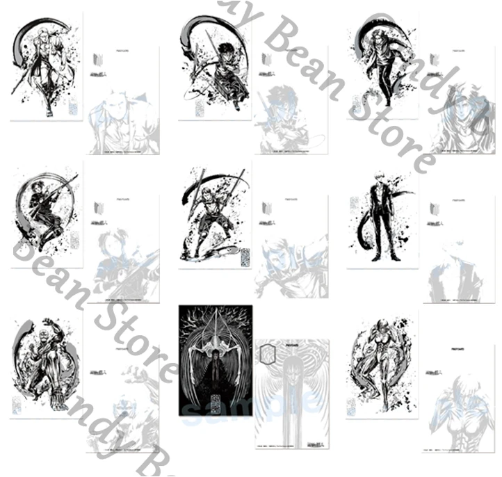 

Аниме натуральная атака на Титанов Леви Акерман Саша Браус Джин Кирштейн косплей горячее тиснение открытка мультфильм Oufuku Хагаки Рождество