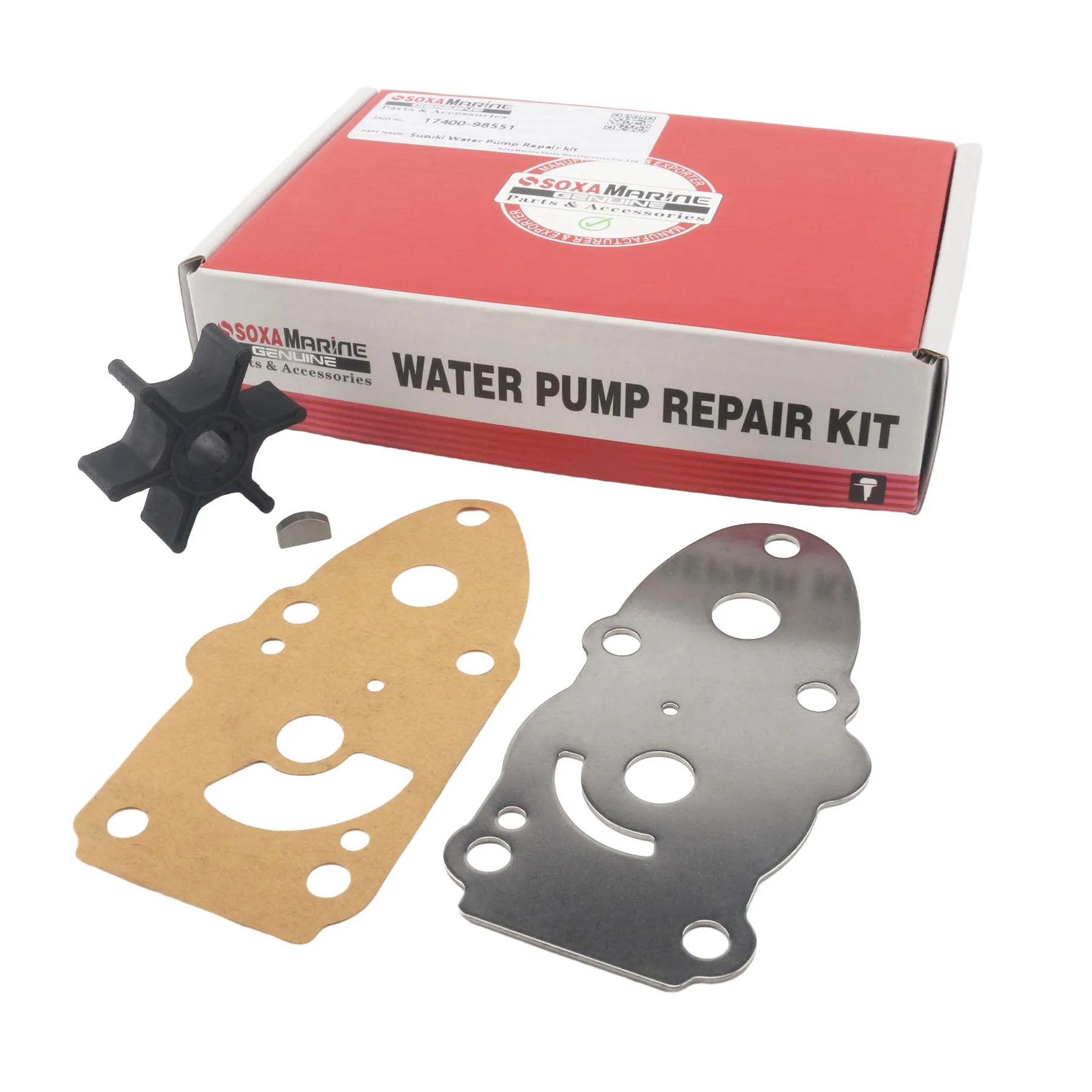 

Water Pump Impeller Service Kit Compatible with Suzuki 2-Stroke 6 8 9.9 15 HP Marine Outboard Engines Replaces 17400-98550