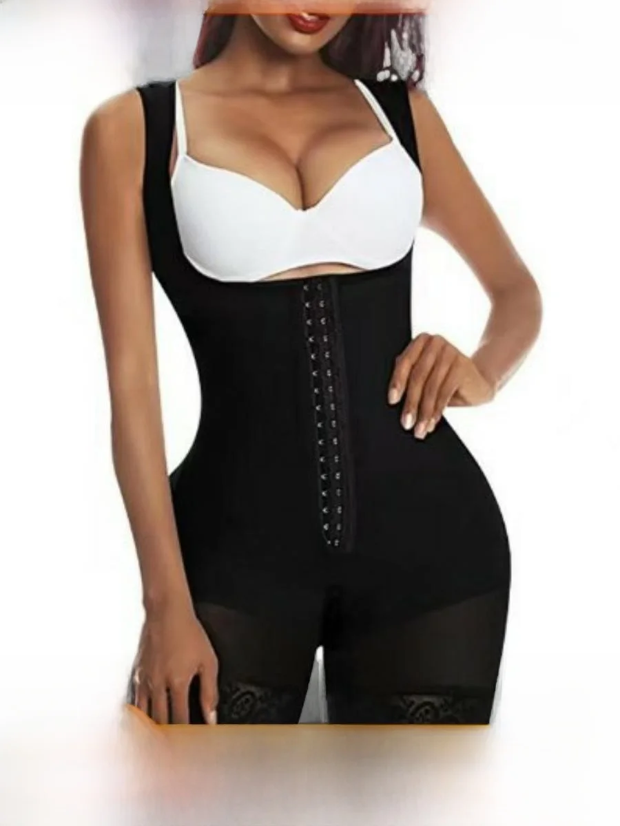 産後シェイプアップボディスーツ-レディース-ボディスリミング下着-ナイロン生地-ボタンなし-フルボディシェイパー-コルセット-ウエスト引き締め