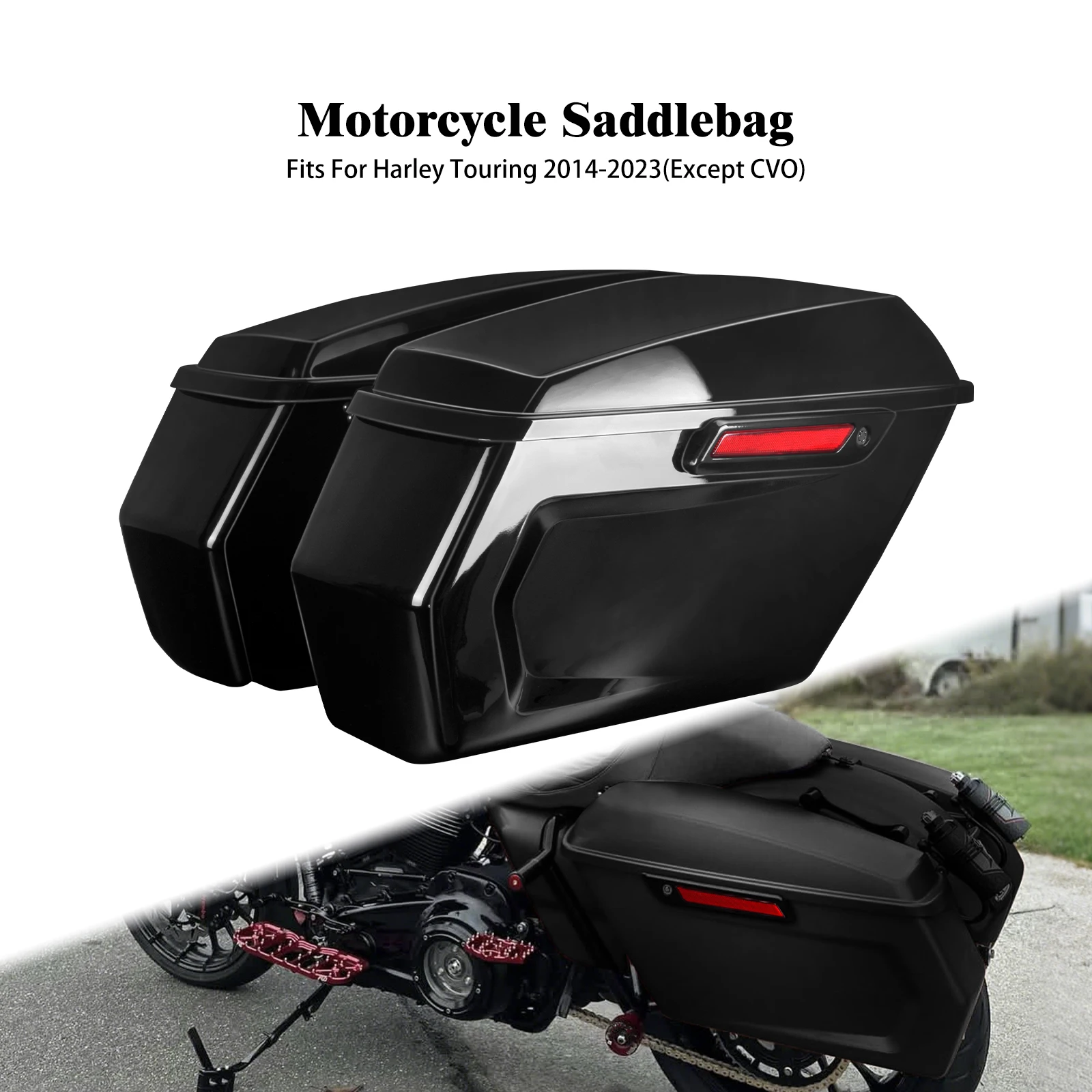 

Мотоциклетные седельные сумки, жесткие боковые сумки, багажник для Harley Touring Road King FLHR Street Electra Glide FLHT FLHX FLHTK 09-23