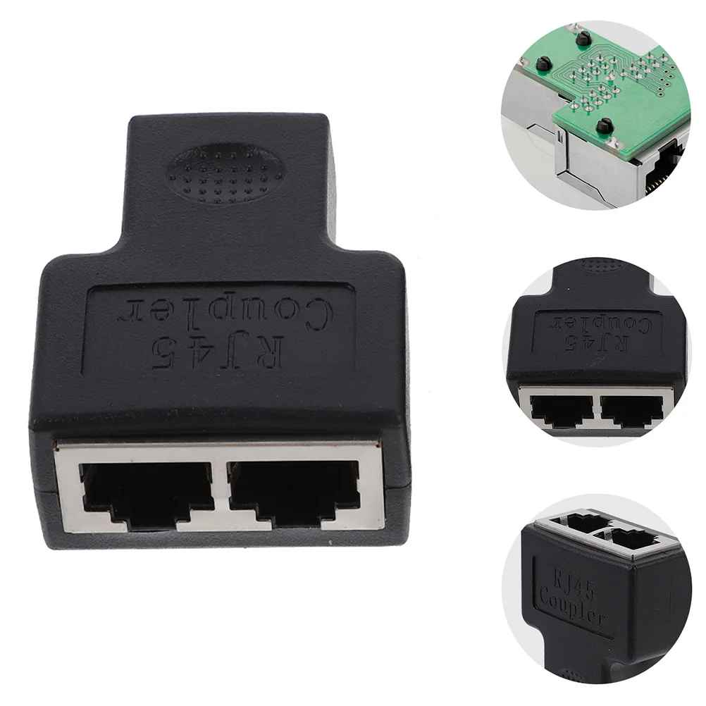 

Network Adapter 1 to 2 Port Splitter Coupler Durable Plastic for Expansion Splitter Connectors