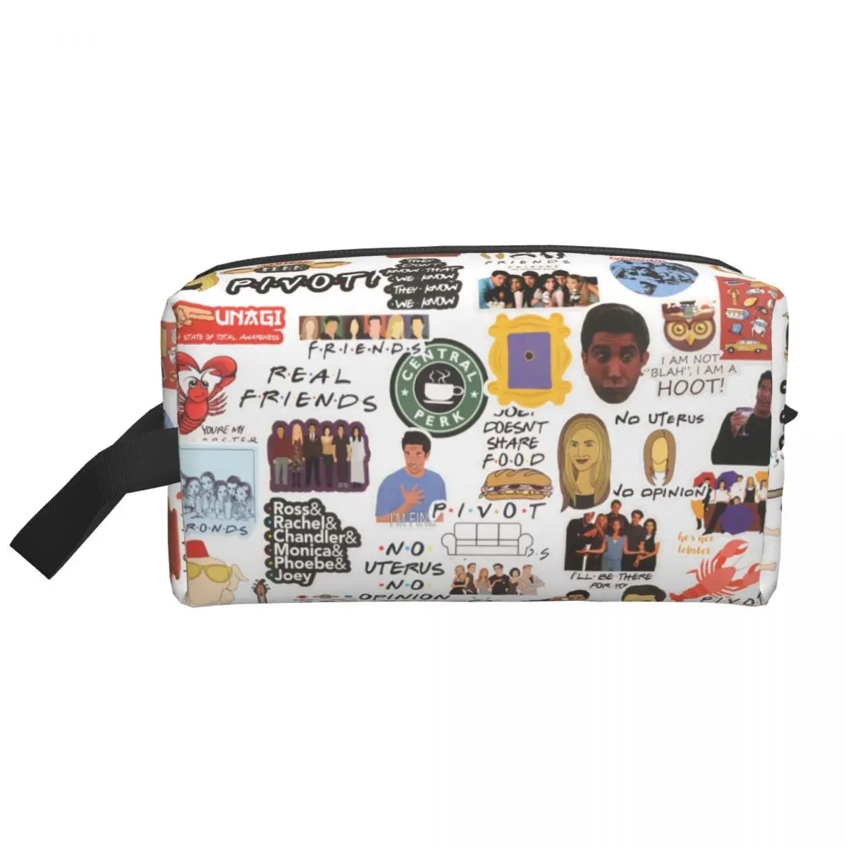 

Винтажная сумка для туалетных принадлежностей с символом друзей, кавайный ТВ-шоу, косметический органайзер для макияжа для женщин, чехол для хранения косметики Dopp Kit