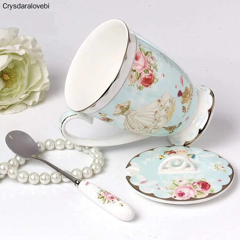 High Grade Bone Porcelain Tea Cups 330ml Ceramic Coffee Mug