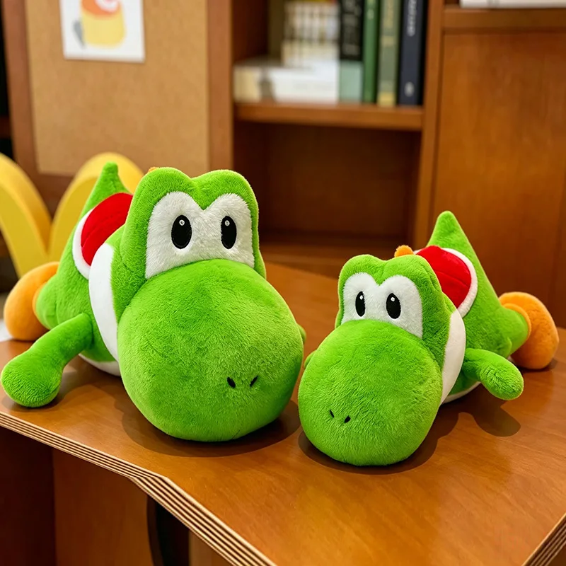 Super Mario Bros Yoshi Plüschtiere Liegende Ausführung Große Größe 80cm Niedliche Weiche Drachen-Plüschpuppe für Fans Heimdekoration Geschenk